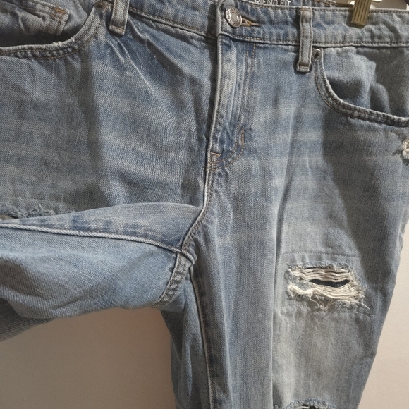 Gap | Light Blue Distressed Women's Boyfriend Jeans - Picture 3 of 11